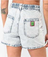 Empyre Tori Blue Pleated Denim Skate Shorts
