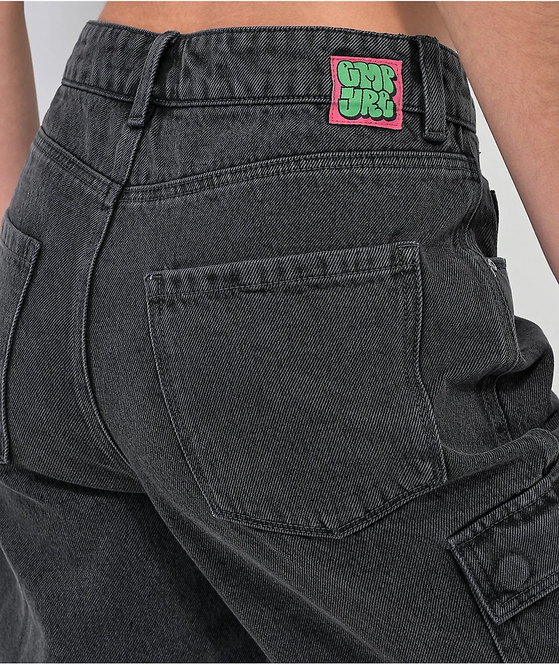 Empyre Tori Coal Denim Cargo Shorts