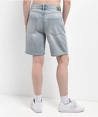 Empyre Tori Glacier Blue Wash Loose Fit Denim Skate Shorts