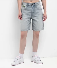 Empyre Tori Glacier Blue Wash Loose Fit Denim Skate Shorts