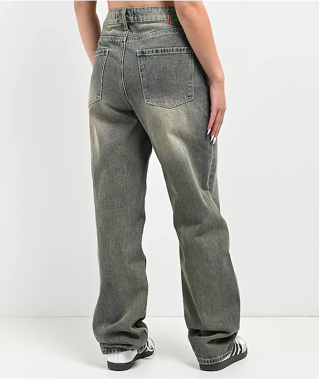 Empyre Tori Overdyed Petrol Wash Skate Jeans Arden Fair