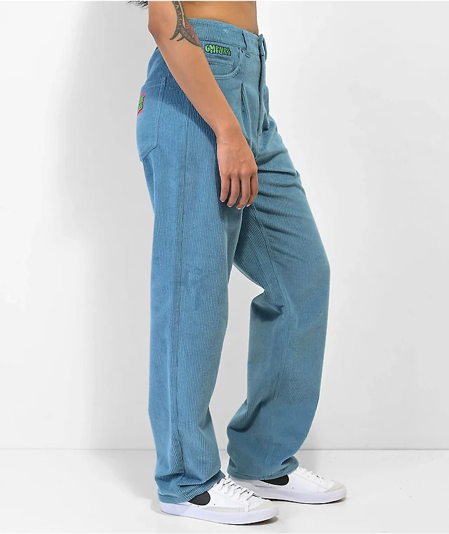 Empyre Tori Pleated Blue Corduroy Skate Pants MainPlace Mall