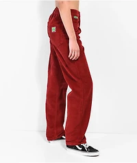 Empyre Tori Pleated Wine Corduroy Skate Pants