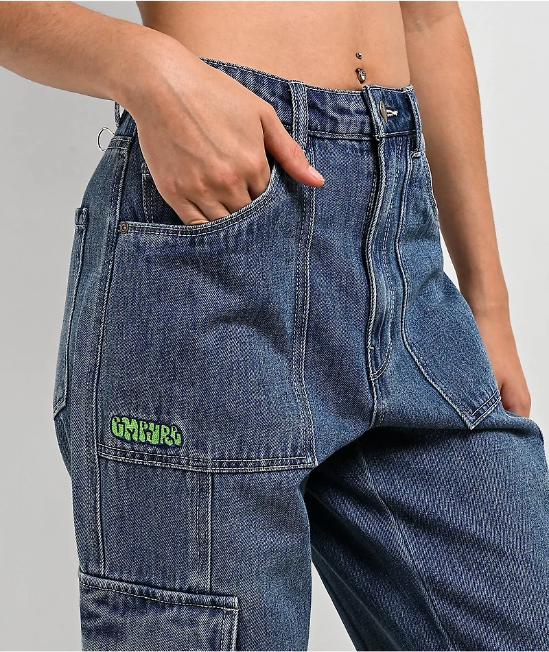 Empyre Tori Porkchop Pocket Blue Cargo Skate Jeans