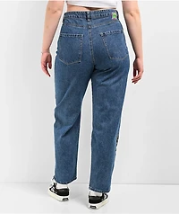 Empyre Tori Scorpion Embroidery Blue Skate Jeans