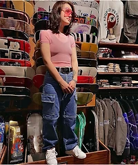 Empyre Tori Shindig Blue Zip Off Cargo Jeans