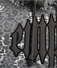 Empyre Transplant Grey Cheetah Faux Fur Zip Hoodie