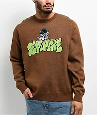 Empyre Trash Cat Brown Sweater