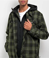Empyre Traversed Green & Black Plaid 10K Snowboard Jacket 2024