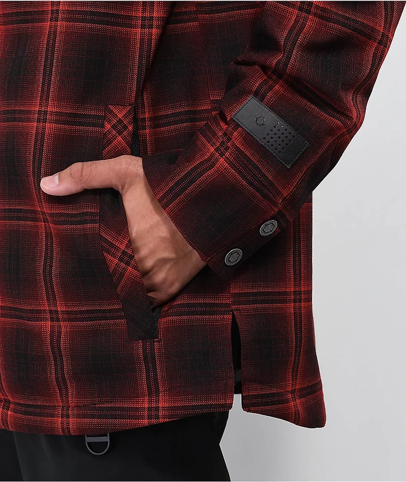 Empyre Traversed Red & Black Plaid 10K Snowboard Jacket 2023