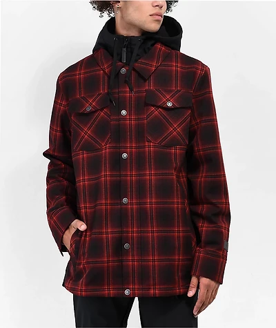 Empyre Traversed Red & Black Plaid 10K Snowboard Jacket 2023