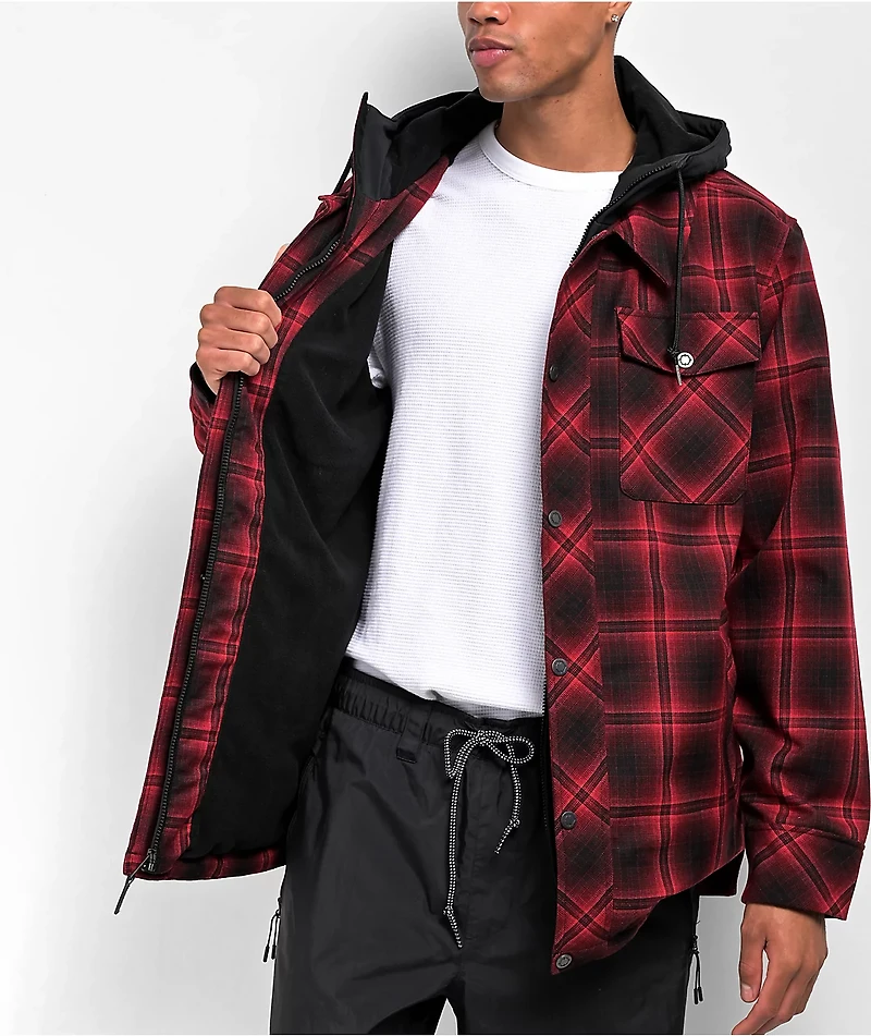 Empyre Traversed Red & Black Plaid 10K Snowboard Jacket 2024