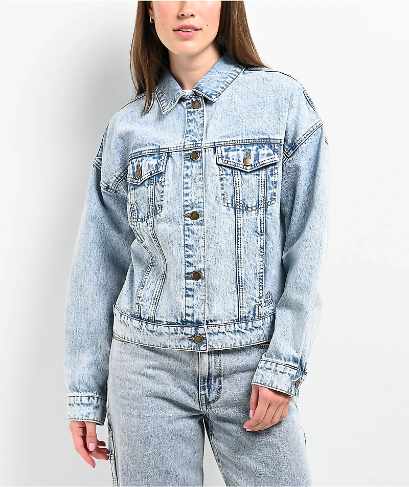 Empyre Trucker Light Blue Wash Button Up Denim Jacket