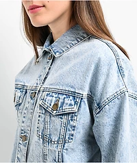Empyre Trucker Light Blue Wash Button Up Denim Jacket