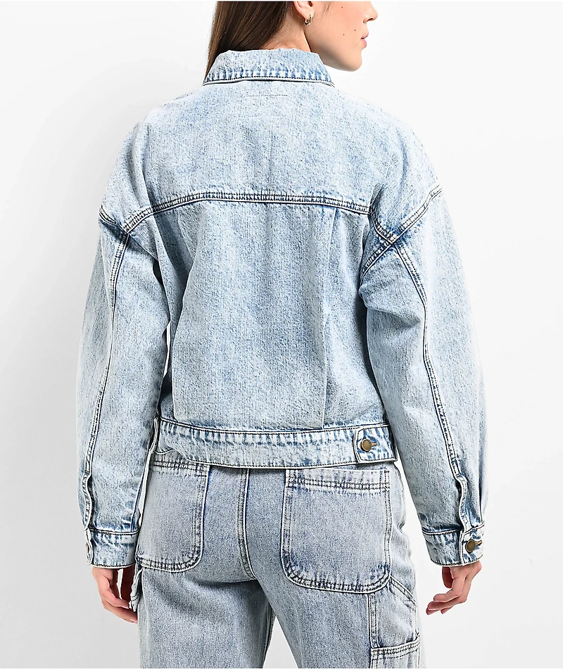 Empyre Trucker Light Blue Wash Button Up Denim Jacket