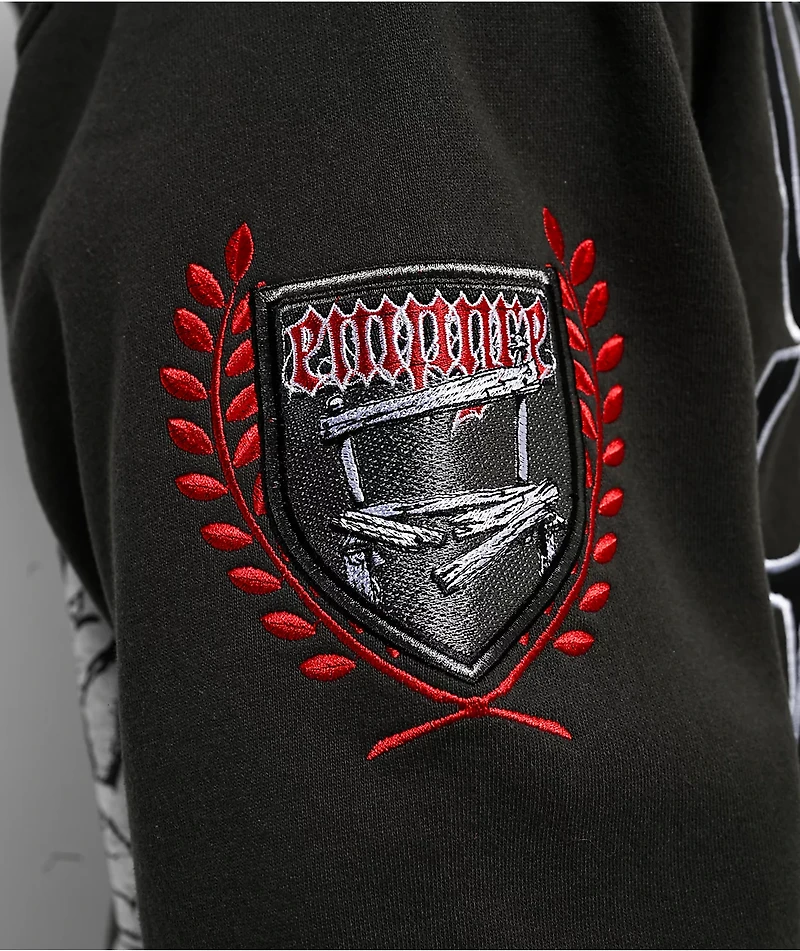 Empyre Tuff Stuff Dark Grey Crop Hoodie