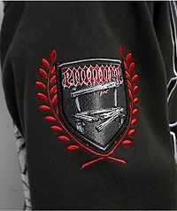 Empyre Tuff Stuff Dark Grey Crop Hoodie