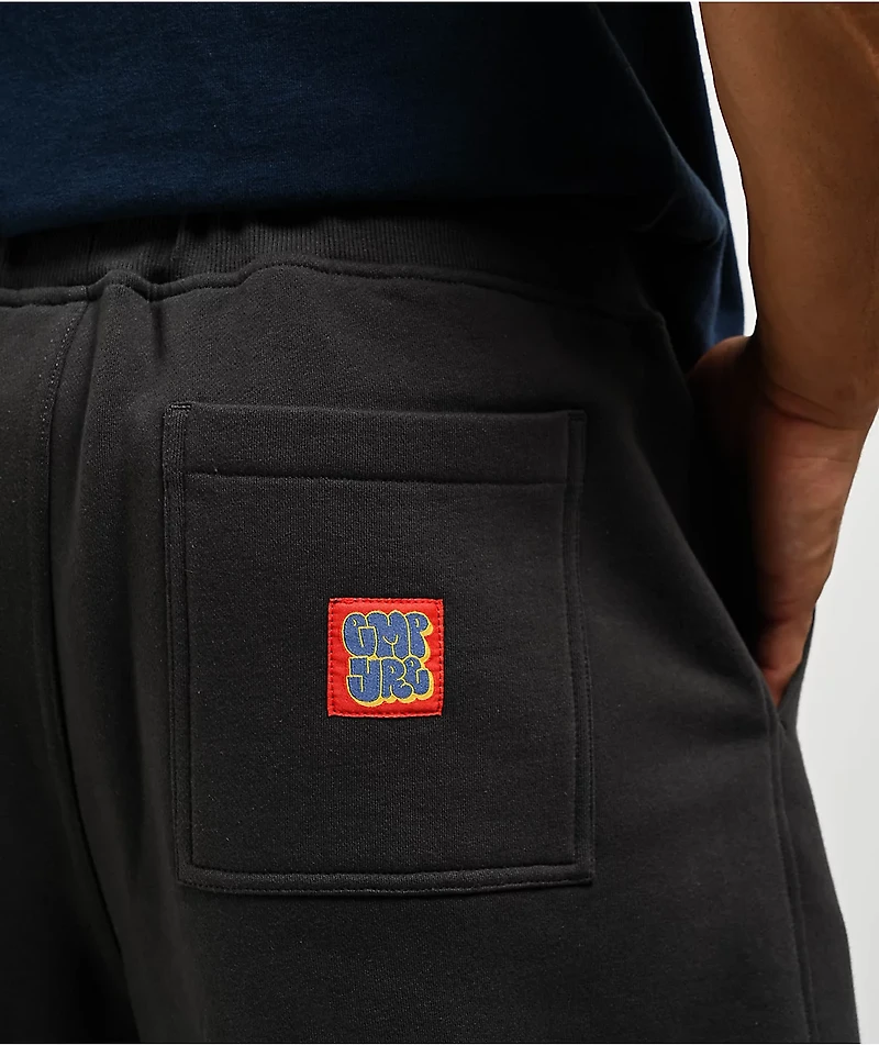 Empyre Ultra Loose Black Wash Skate Sweat Shorts