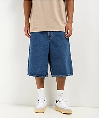 Empyre Ultra Loose Blue Denim Skate Shorts