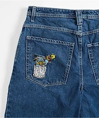 Empyre Ultra Loose Blue Denim Skate Shorts