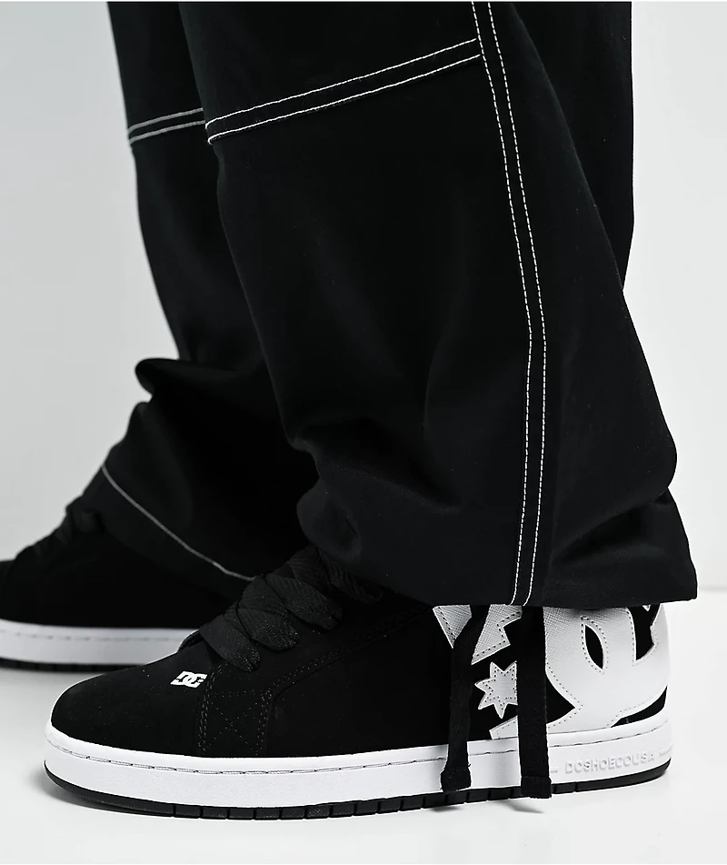 Empyre Ultra Loose Embroidered Cell Phone Black Cargo Pants