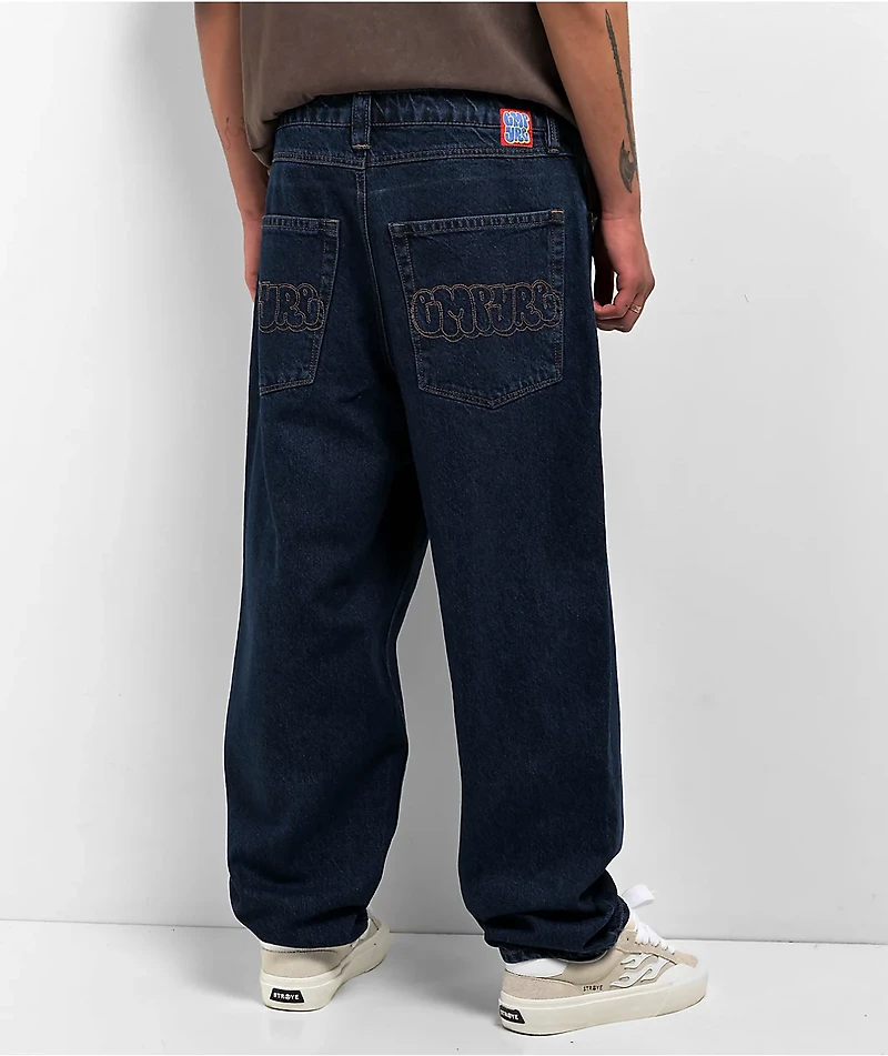 Empyre Ultra Loose Fit Evening Dark Blue Jeans
