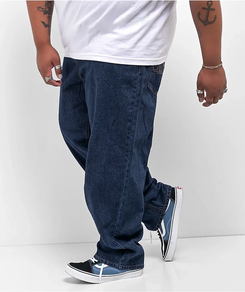 Empyre Ultra Loose Fit Evening Dark Blue Jeans