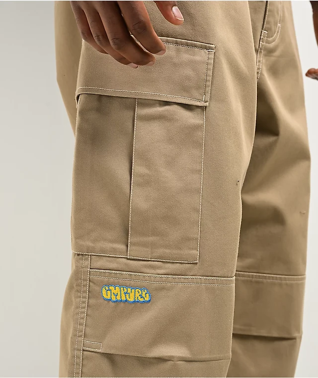 Empyre Ultra Loose Khaki Cargo Skate Pants at Hamilton Place in