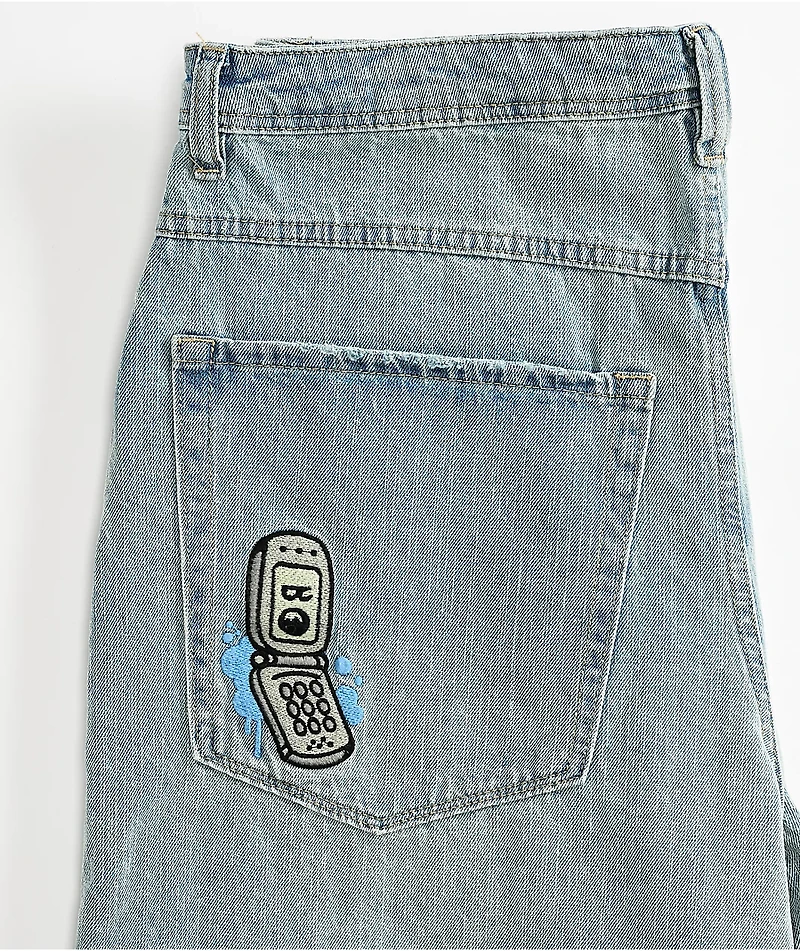 Empyre Ultra Loose Light Blue Denim Skate Shorts