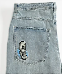 Empyre Ultra Loose Light Blue Denim Skate Shorts