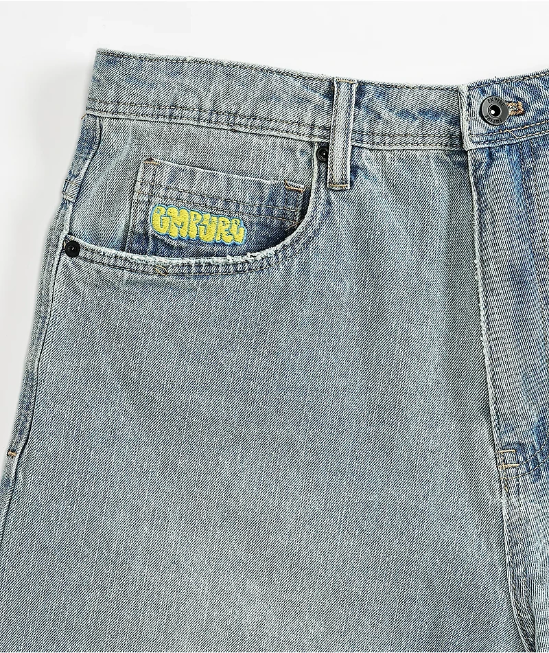 Empyre Ultra Loose Light Blue Denim Skate Shorts