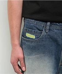 Empyre Ultra Loose Medium Blue Wash Denim Skate Shorts