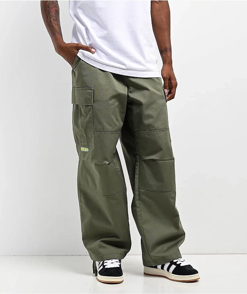 Empyre Ultra Loose Olive Cargo Skate Pants