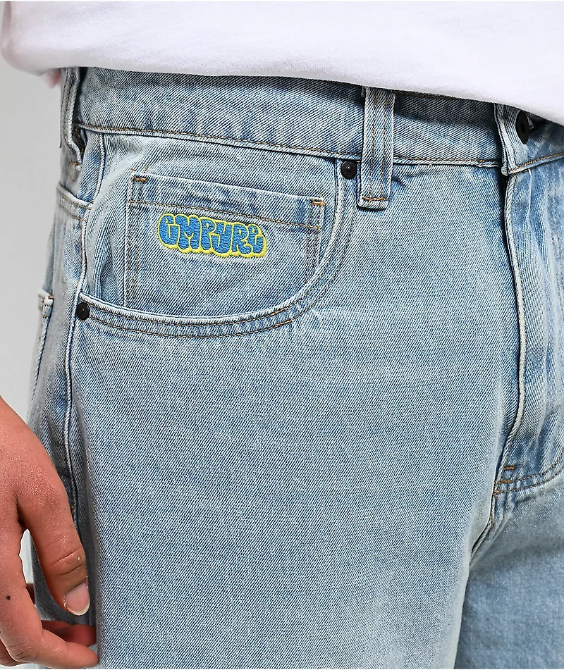 Empyre Ultra Wide Fit Colby Light Blue Wash Denim Skate Jeans