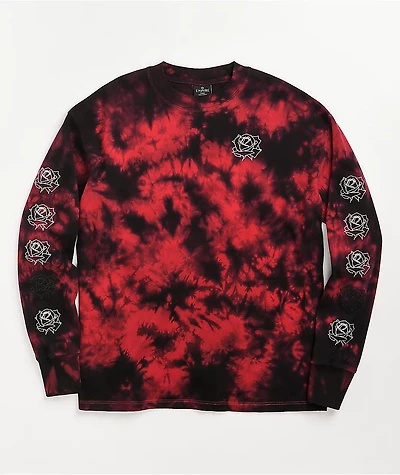 Empyre Velma Rose Black & Red Tie Dye Long Sleeve T-Shirt
