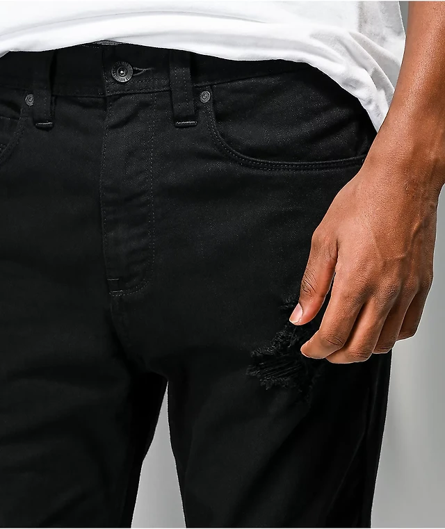 Empyre Verge Destroyed Black Tapered Skinny Jeans Dulles Town Center