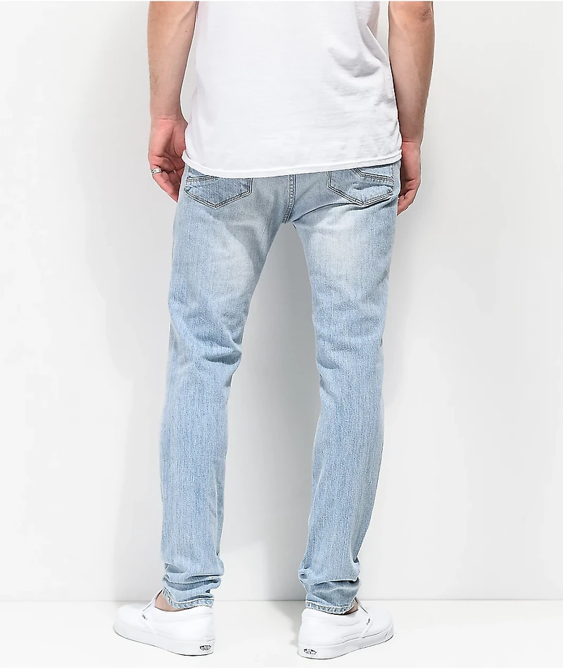 Empyre Verge Sprint Blue Distressed Tapered Skinny Jeans