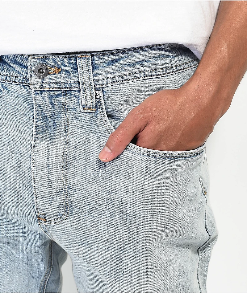 Empyre Verge Tapered Aged Light Wash Skinny Jeans