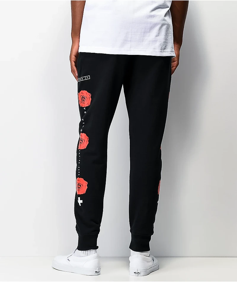 Empyre Vertirose Black Jogger Sweatpants