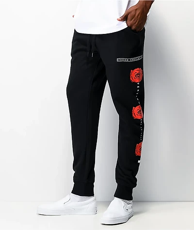 Empyre Vertirose Black Jogger Sweatpants
