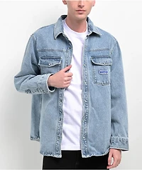 Empyre Wayne Blue Denim Long Sleeve Shirt