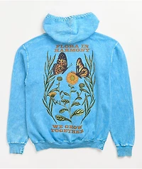 Empyre We Grow Blue Mineral Wash Hoodie