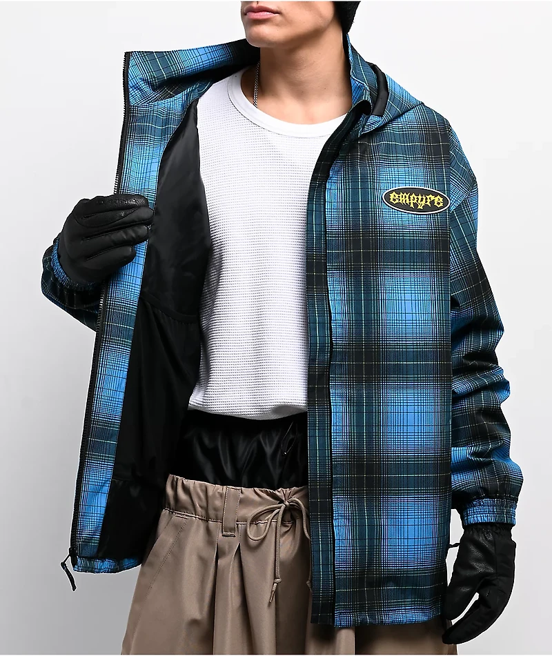 Empyre Wildwood Blue Plaid 10K Snowboard Jacket