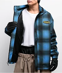 Empyre Wildwood Blue Plaid 10K Snowboard Jacket