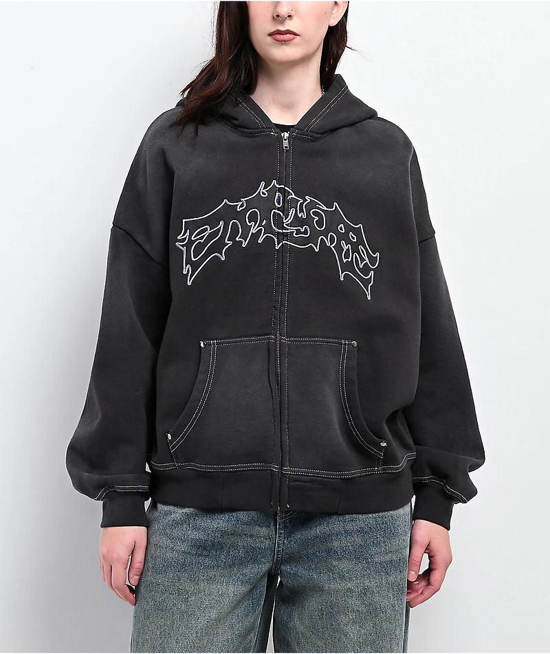 Empyre Willow Workwear Black Zip Hoodie