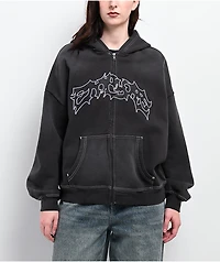 Empyre Willow Workwear Black Zip Hoodie