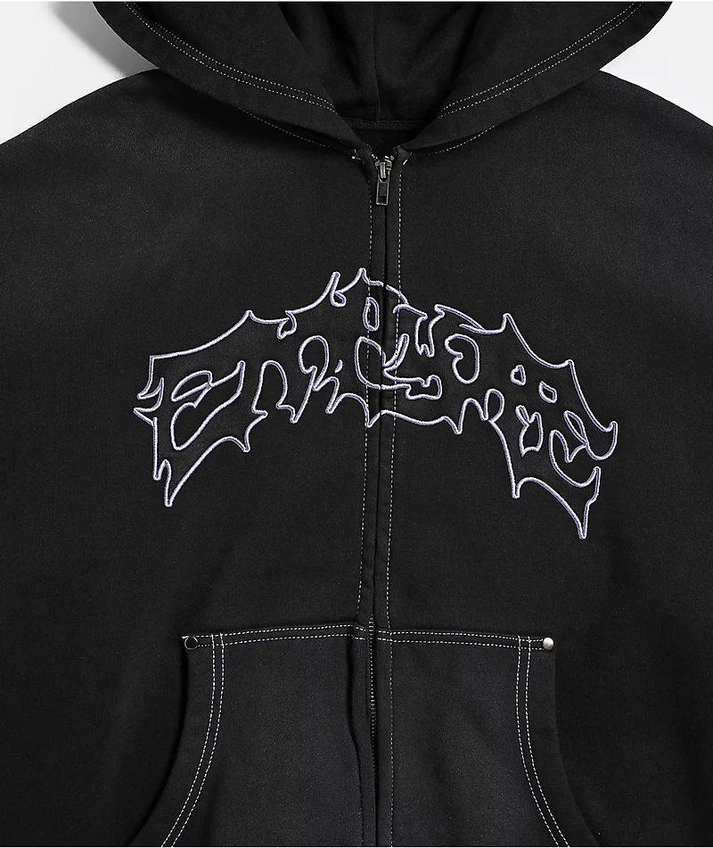 Empyre Willow Workwear Black Zip Hoodie