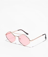 Empyre Wired Gold & Pink Sunglasses