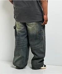Empyre Work Ultra Wide Dirty Wash Blue Skate Jeans