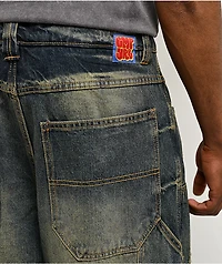 Empyre Work Ultra Wide Dirty Wash Blue Skate Jeans